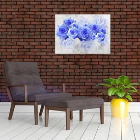 Kép - Kék rózsa (70x50 cm)