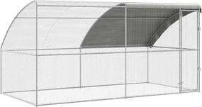 vidaXL Csirkeketrec 2 pcs Ezüst 400 x 200 x 200 cm Acél és PE