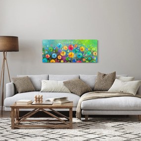 Kép - Absztrakt virágok (120x50 cm)