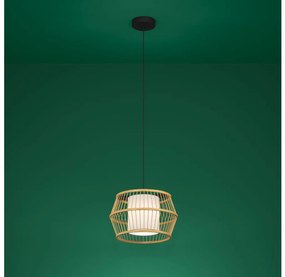 Eglo 390233 - Csillár zsinóron MONTERROSO 1xE27/40W/230V bambusz