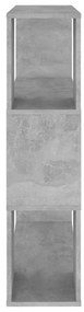 betonszürke szerelt fa térelválasztó könyvszekrény 80x24x94 cm
