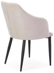 Világosszürke kárpitozott étkezőfotel szett 2 db-os Nadi – Marckeric