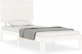 vidaXL fehér tömör fenyőfa ágy matrac nélkül 100 x 200 cm