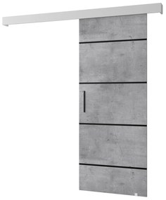Tolóajtó 90 cm Sharlene IV (beton + matt fehér + fekete). 1043738