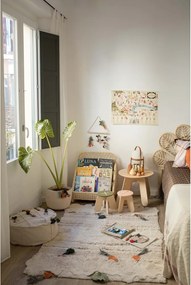 Krémszínű textil játéktároló kosár ø 30x23 cm Veggies – Lorena Canals