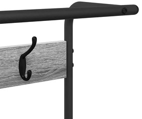 Kabáthorog polcokkal Szürke sonoma 75 x 34 x 184 cm Faanyag
