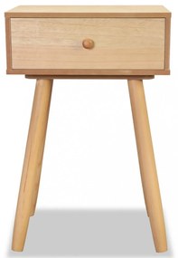 2 db barna, tömör fenyőfa éjjeliszekrény 40 x 30 x 61 cm