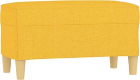 vidaXL világossárga szövet pad 70x35x41 cm