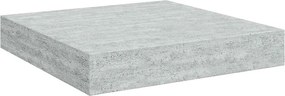 vidaXL betonszürke MDF lebegő fali polc 23 x 23,5 x 3,8 cm
