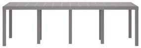 Kerti Asztal Világosszürke 250x100x73 cm Poly Rattan, Kerti Asztal Világosszürke 100x100x73 cm Poly Rattan, Kerti Asztal Világosszürke 150x100x73 cm Poly Rattan