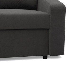 Zeus sarokkanapé, 1 ágyneműtartóval, döntött kartámasz, szövet anyag, univerzális oldal, bonell töltet, szürke