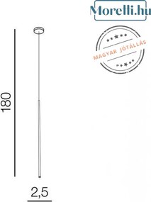 AZZARDO 3155 LOUISELED Hengeres Függesztett Lámpa LED IP20