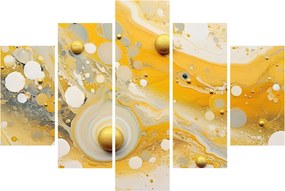 Kép - Absztrakt háttér arany díszítéssel (150x105 cm)