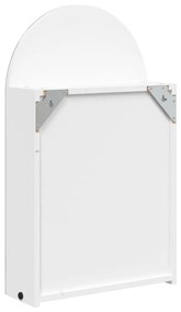 fehér ívelt tükrös fürdőszobaszekrény LED-del 42 x 13 x 70 cm