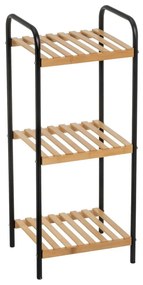 Fekete-natúr színű bambusz polcos állvány 30x75 cm – Casa Selección