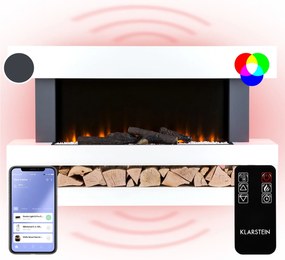 Klarstein Studio Light & Fire 3 Smart, kandalló, 1000/2000 W, MDF, WiFi Control