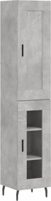vidaXL betonszürke szerelt fa magasszekrény 34,5x34x180 cm