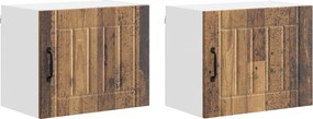 vidaXL Konyhaszekrény 2 pcs Öreg fa 50 x 31 x 40 cm Faanyag