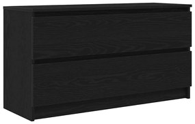 fekete szerelt fa TV-szekrény 100x35x54 cm
