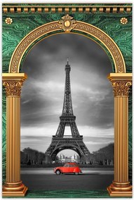 Poszterek 60x90 Autó Eiffel-torony