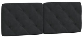 fekete bársony fejtámla párna 120 cm