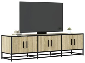 sonoma tölgy színű szerelt fa és fém TV-szekrény 150x35x41 cm