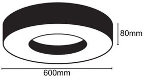 LED Mennyezeti lámpa LED/30W/230V 4000K átm. 60 cm