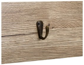 Fekete-natúr színű előszoba bútor tölgyfa dekorral – Casa Selección