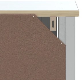 BERG fehér tömör fenyőfa fürdőszobai faliszekrény 40x27x71,5 cm