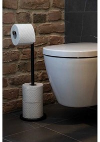 Fekete acél WC-papír tartó állvány – Wenko