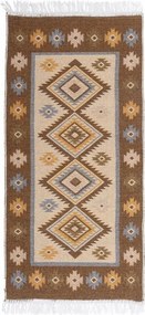 Kilim szőnyeg rojtokkal Méz Rombusz 60x120