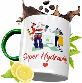 Zöld Bögre Vízvezeték Szerelőnek Születésnapi Ajándék Nyomtatott Fényképpel