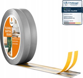 Öntapadós szegélyléc szürke Pvc 25x15mm 5m