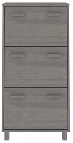 HAMAR világosszürke tömör fenyőfa cipőszekrény 59,5x35x117 cm