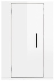 2 db magasfényű fehér fali TV-szekrény 40x34,5x60 cm