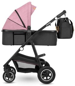 Lionelo - Kombinált, 2 az 1-ben babakocsi AMBER Pink Rose