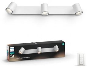 Led lámpatest , Philips Hue , Adore , fali , spot (3 x 5W GU10  + távirányító) , CCT , dimmelhető , fehér , IP44