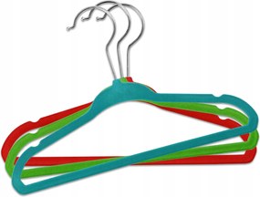 Velúr akasztó mini szett 5 db-os vegyes színek