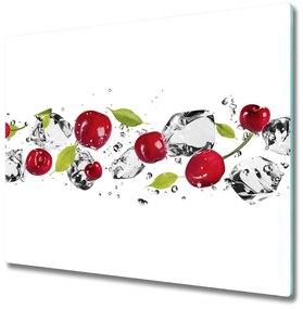Üveg vágódeszka Cseresznye és víz 60x52 cm