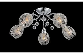 Globo 56689-5 - Felületre szerelhető csillár KORDULA 5xE14/40W/230V