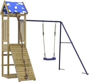 vidaXL impregnált fenyőfa kültéri játszószett