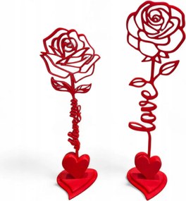 Dekoratív 3D rózsa – Modern Dekoráció Ajándék Nőnap