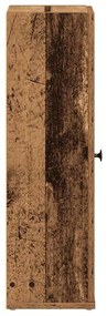 antik fa színű fürdőszobaszekrény tekercstartóval 20,5x22x72 cm