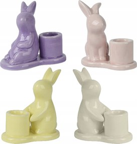 Kerámia gyertyatartó Húsvéti Csirke Nyuszi Húsvét 11cm