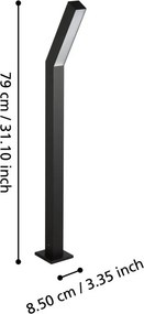 EGLO 900993 UGENTO Modern Kültéri Állólámpa Fehér, Fekete LED IP44