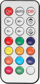 Irodai/gamer szék RGB LED világítással, fekete/fehér, JOVELA