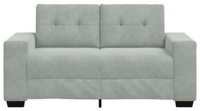 vidaXL világosszürke bársony loveseat kanapé 120 cm