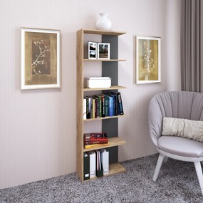 Polcállvány, artisan tölgy/grafit, AGATIO