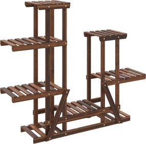 vidaXL tömör fenyőfa virágtartó állvány 95 x 25 x 96 cm