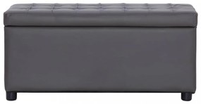 szürke műbőr tárolózsámoly 87,5 cm